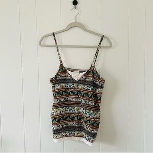 Self Esteem Multicolor Patterned tank top